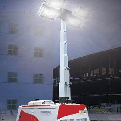 Diesel Lighting Tower (Road Tow) Hire London