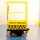 A Boss X3 4.55m Micro Scissor Lift on a white background.